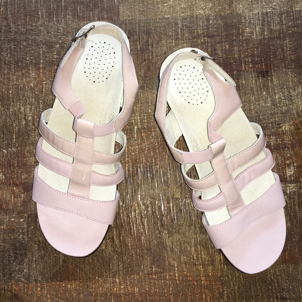 SAS Allegro Heel Strappy Sandal Womens 9 M Pale Pink Leather Minimalist Staple - Picture 3 of 11